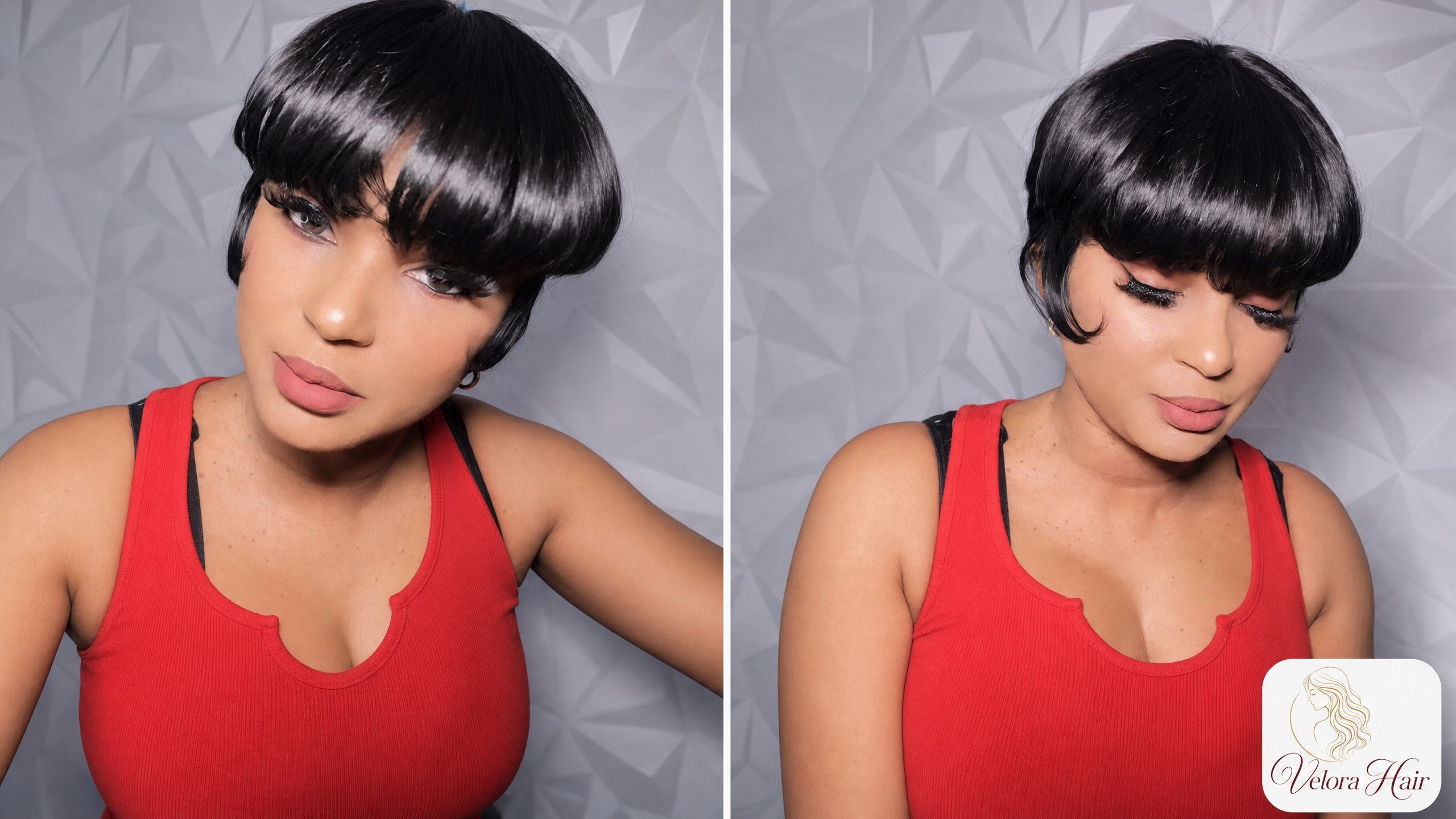 Showrealhair Textured Cut Pixie Wig - Versatile Short Layered Human Hair Wig for Black Women, Ideal for Work, Parties, or Casual Wear