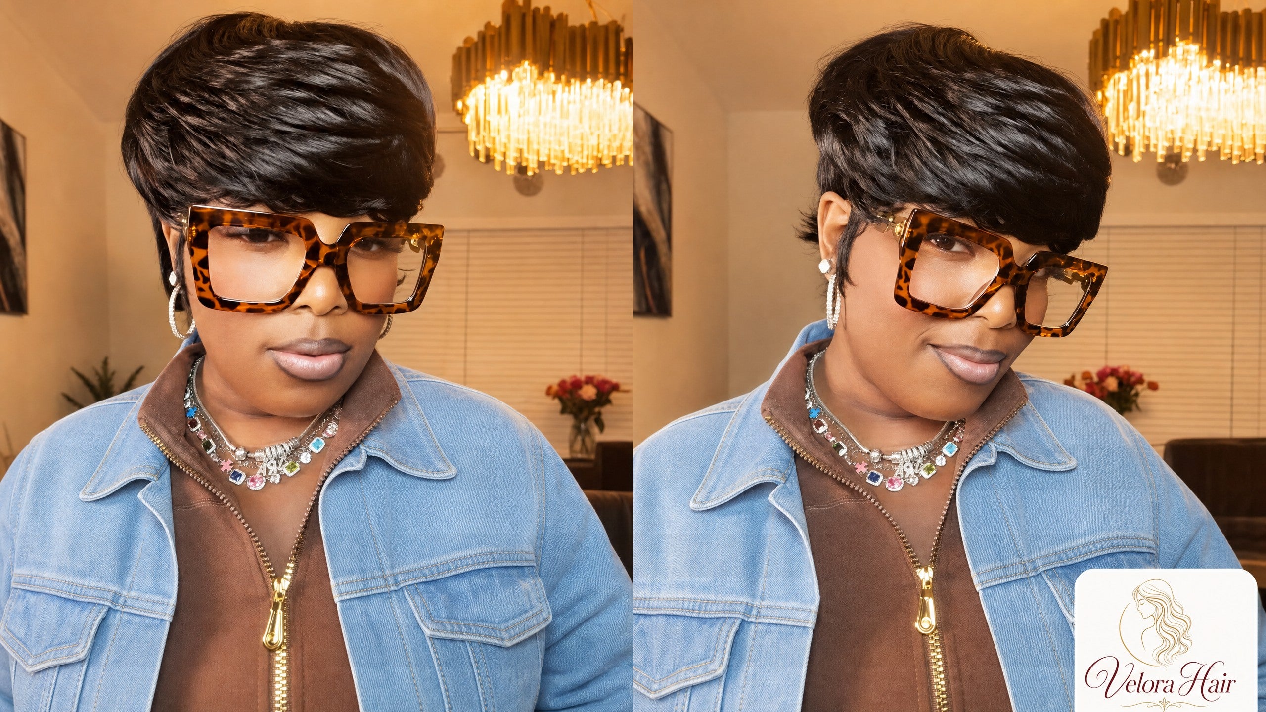 Showrealhair Textured Cut Pixie Wig - Versatile Short Layered Human Hair Wig for Black Women, Ideal for Work, Parties, or Casual Wear